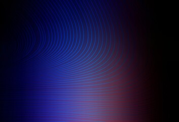 Dark Pink, Blue vector background with bent lines.