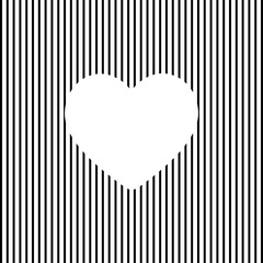 Diagonal lines pattern with heart inside, vector seamless background stock vector illustrations.