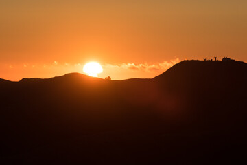 Sunset over marine headlands