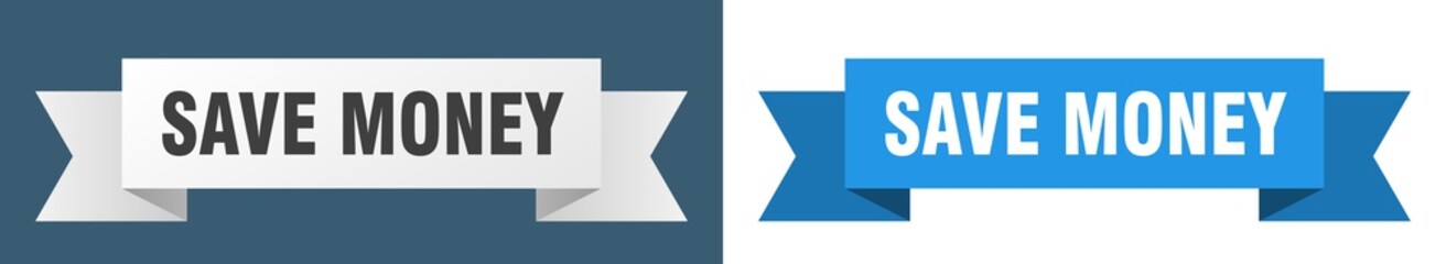 save money ribbon. save money isolated paper sign. banner