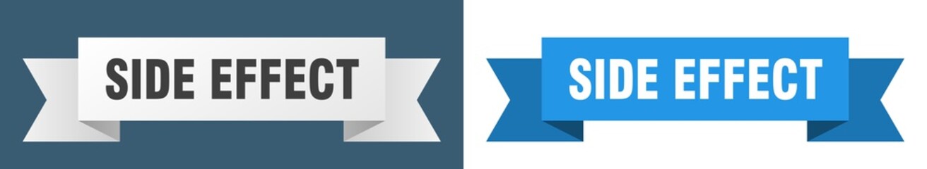 side effect ribbon. side effect isolated paper sign. banner