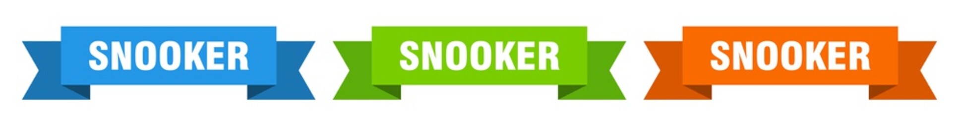 snooker ribbon. snooker isolated paper sign. banner