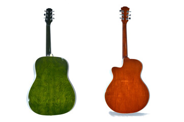 Naklejka premium acoustic guitar isolated on white background