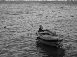 Naklejka premium boat on the sea in Croatia