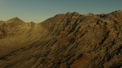 alien planet landscape, science fiction illustration, view from a beautiful planet, beautiful space background