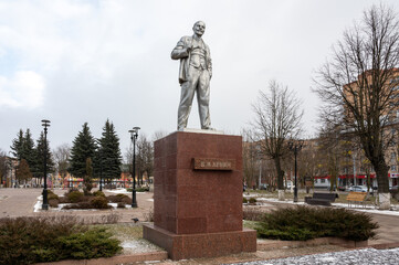 Monument to Vladimir Lenin, Istra, Moscow region, Russian Federation, February 29, 2020