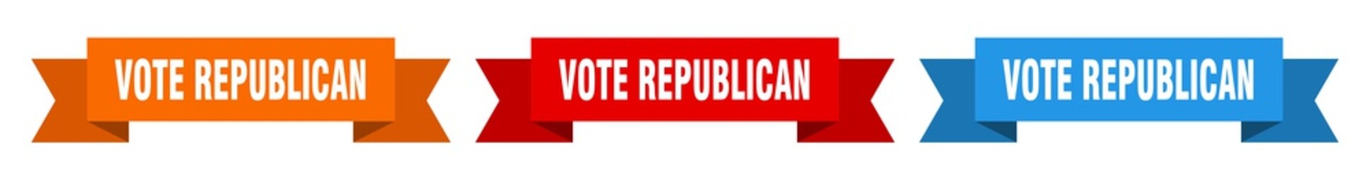 vote republican ribbon. vote republican isolated paper sign. banner