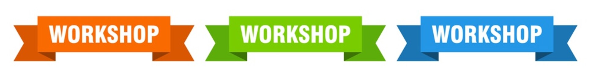 workshop ribbon. workshop isolated paper sign. banner