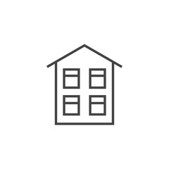 House vector icon. Home symbol on white isolated background.
