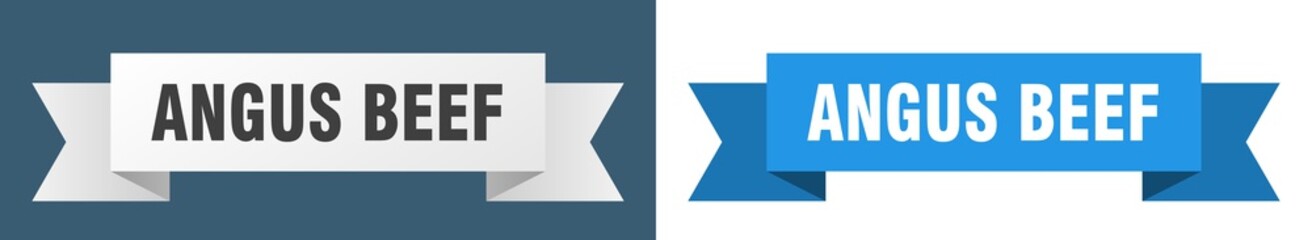 angus beef ribbon. angus beef isolated paper sign. banner