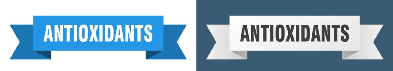 antioxidants ribbon. antioxidants isolated paper sign. banner