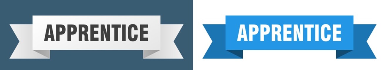 apprentice ribbon. apprentice isolated paper sign. banner