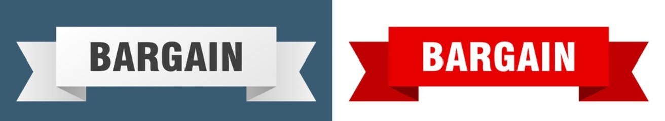 bargain ribbon. bargain isolated paper sign. banner