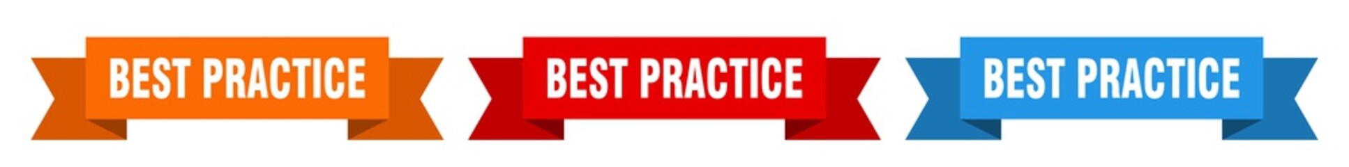 best practice ribbon. best practice isolated paper sign. banner