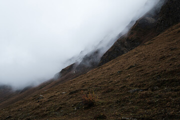 Nebel am Berg, Lago Ritom, Val Piora