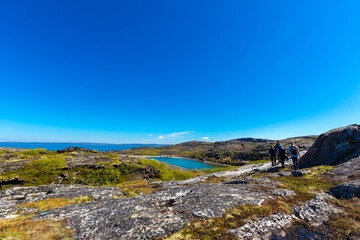 Obraz premium Beautiful arctic summer landscape on Barents sea