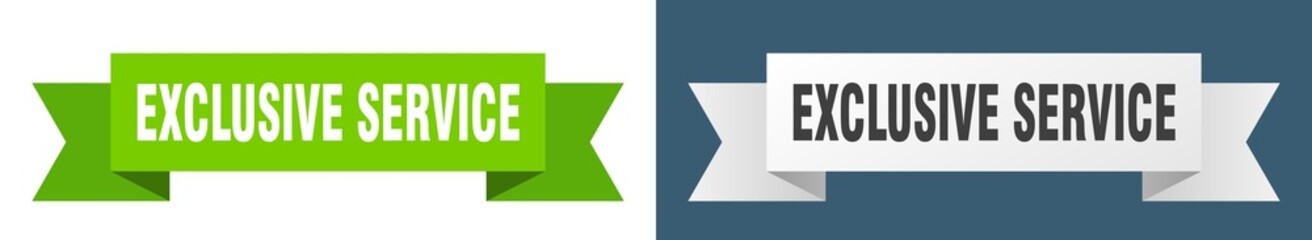 exclusive service ribbon. exclusive service isolated paper sign. banner