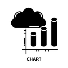 chart icon, black vector sign with editable strokes, concept illustration