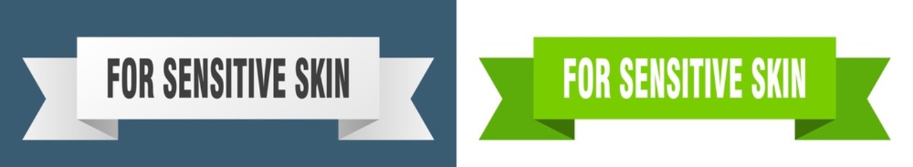 for sensitive skin ribbon. for sensitive skin isolated paper sign. banner