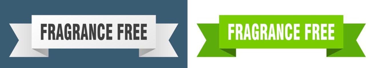 fragrance free ribbon. fragrance free isolated paper sign. banner