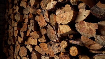 Stack of the logs of woods. High quality photo