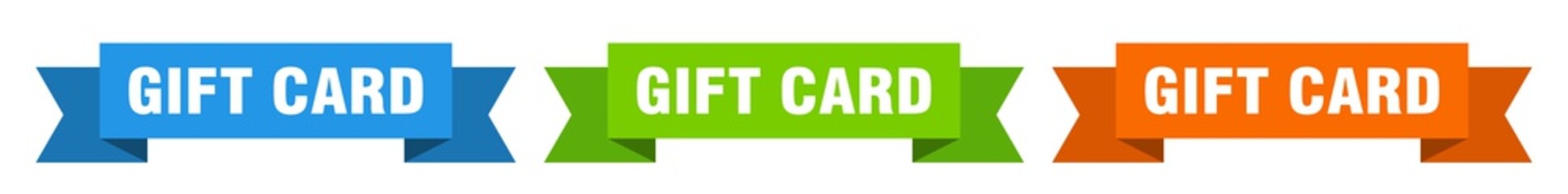 gift card ribbon. gift card isolated paper sign. banner