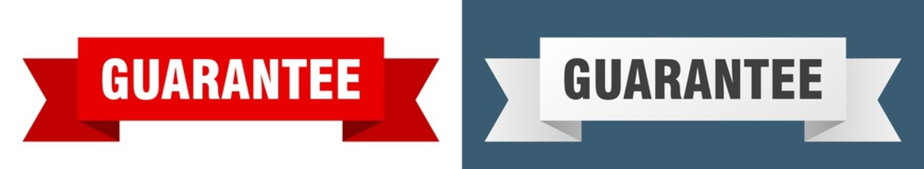 guarantee ribbon. guarantee isolated paper sign. banner