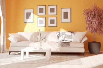 Modern interior design. 3D illustration