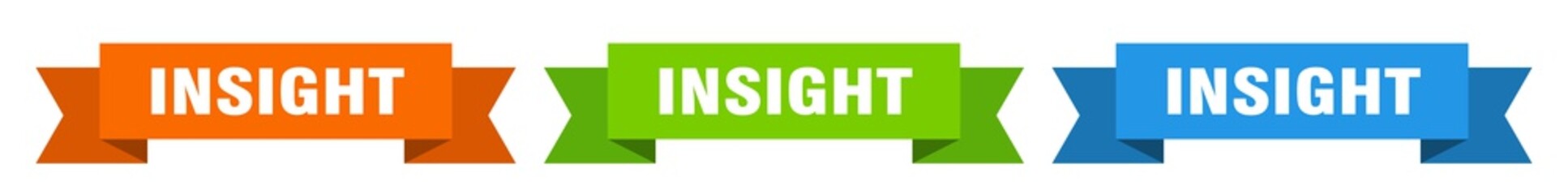 insight ribbon. insight isolated paper sign. banner