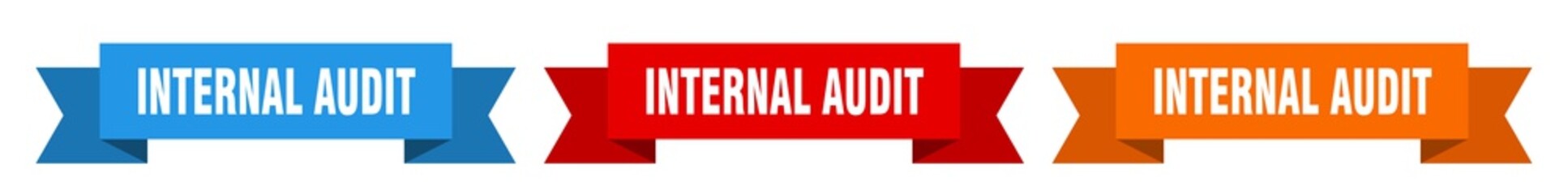 internal audit ribbon. internal audit isolated paper sign. banner