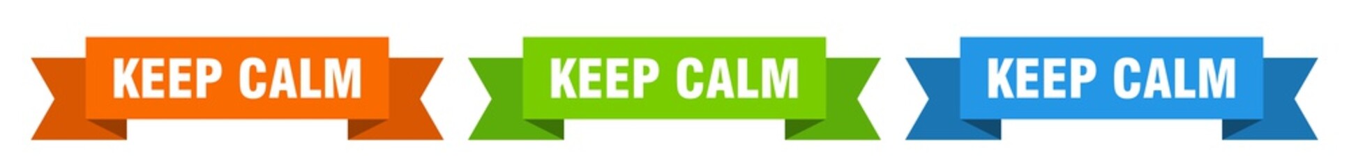 keep calm ribbon. keep calm isolated paper sign. banner