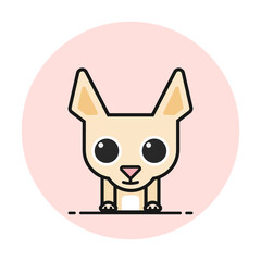 Vector cartoon cute Chihuahua dog.To see the other cute dog illustrations , please check Cute Dogs collection.