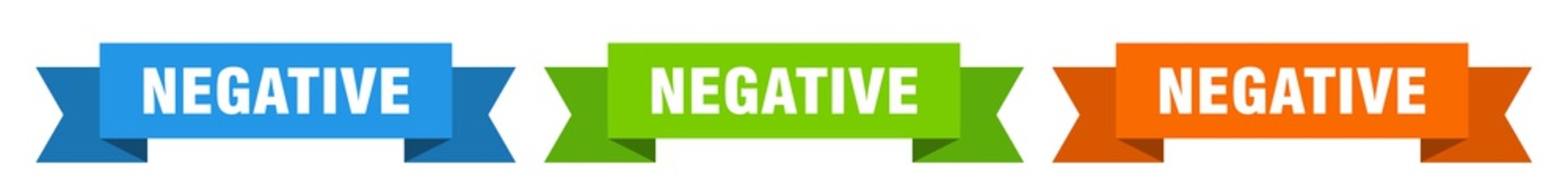 Fototapeta premium negative ribbon. negative isolated paper sign. banner