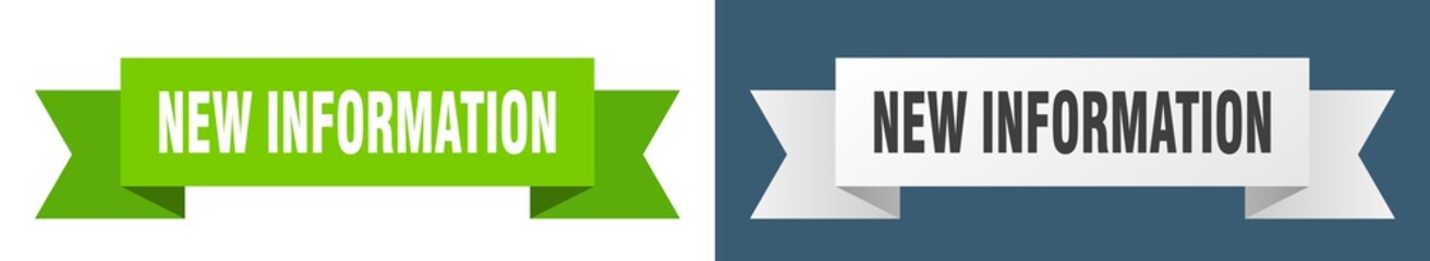 new information ribbon. new information isolated paper sign. banner