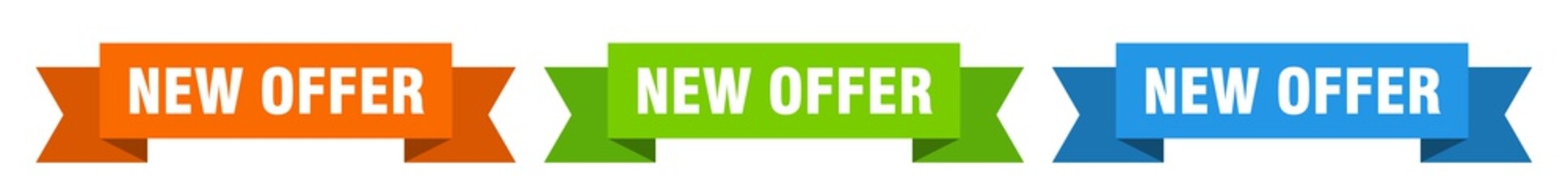 new offer ribbon. new offer isolated paper sign. banner