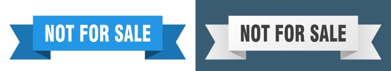 not for sale ribbon. not for sale isolated paper sign. banner