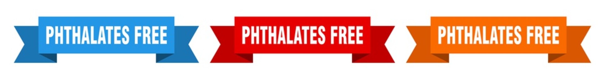 phthalates free ribbon. phthalates free isolated paper sign. banner