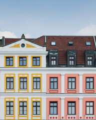 Tenement houses in the city of Liberec, Czech Republic