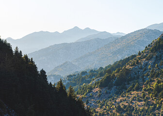 Landscape of Samaria Gorge, Crete, Greece