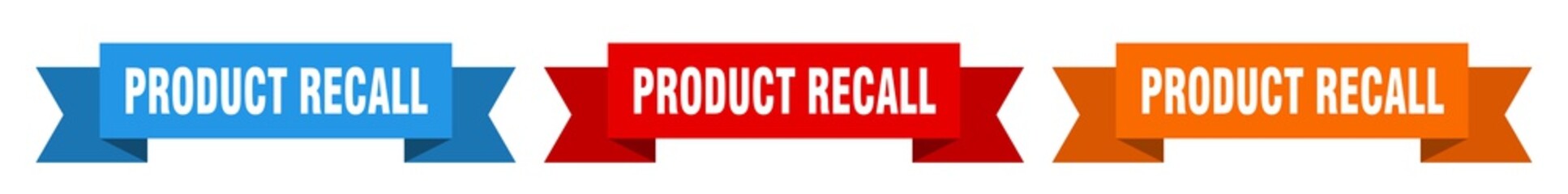 product recall ribbon. product recall isolated paper sign. banner