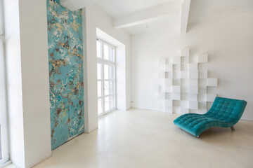 White tech design interior studio room