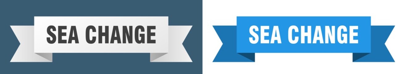 sea change ribbon. sea change isolated paper sign. banner