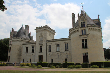 Fototapeta na wymiar medieval and renaissance castle (brézé) in france