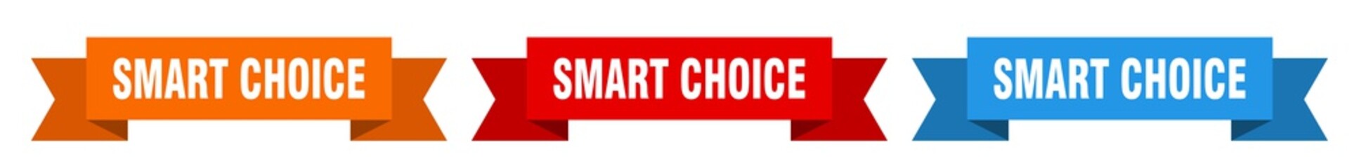 smart choice ribbon. smart choice isolated paper sign. banner