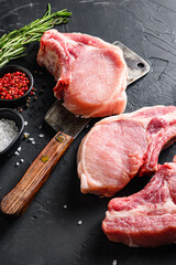 Pork chops meat