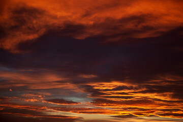 Colorful sunset in the sky