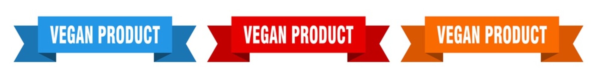 vegan product ribbon. vegan product isolated paper sign. banner