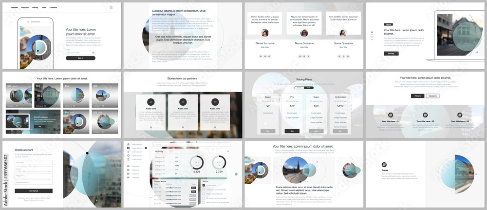 Canvas Prints presentation design vector templates, multipurpose template for presentation slide, flyer, brochure 
