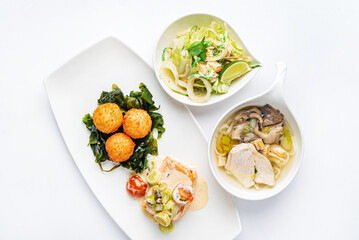 asian set on the white background