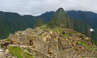 Fototapeta na wymiar Mysterious Machu Picchu in Peru